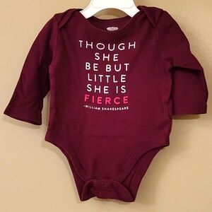 Burgundy long sleeve onesie/bodysuit
